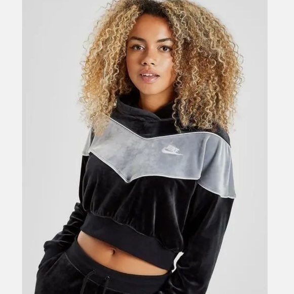 Nike Sweaters - Nike Heritage Line Velour Hoodie in blue